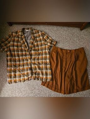 Maggie Barnes Fall Outfit Shirt And Shorts Size 20W